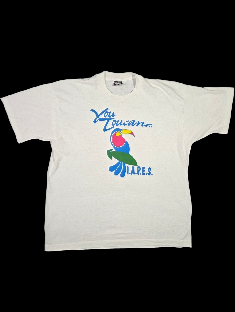 Vintage You Toucan Graphic T-Shirt I.A.P.E.S. Nature Animal USA Single Stitch XL